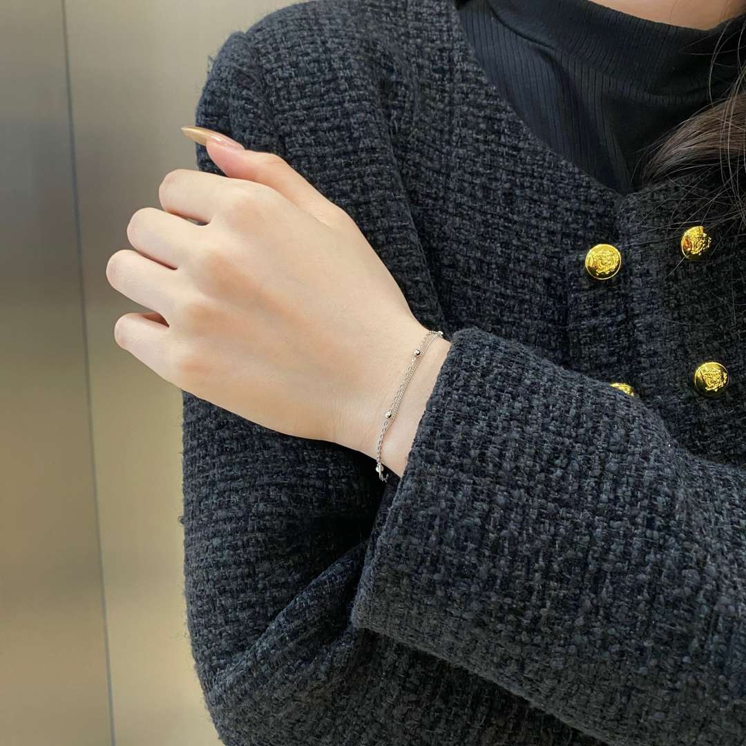 [Kincade Jewelrys]Delicate Bead Double Layer Bracelet