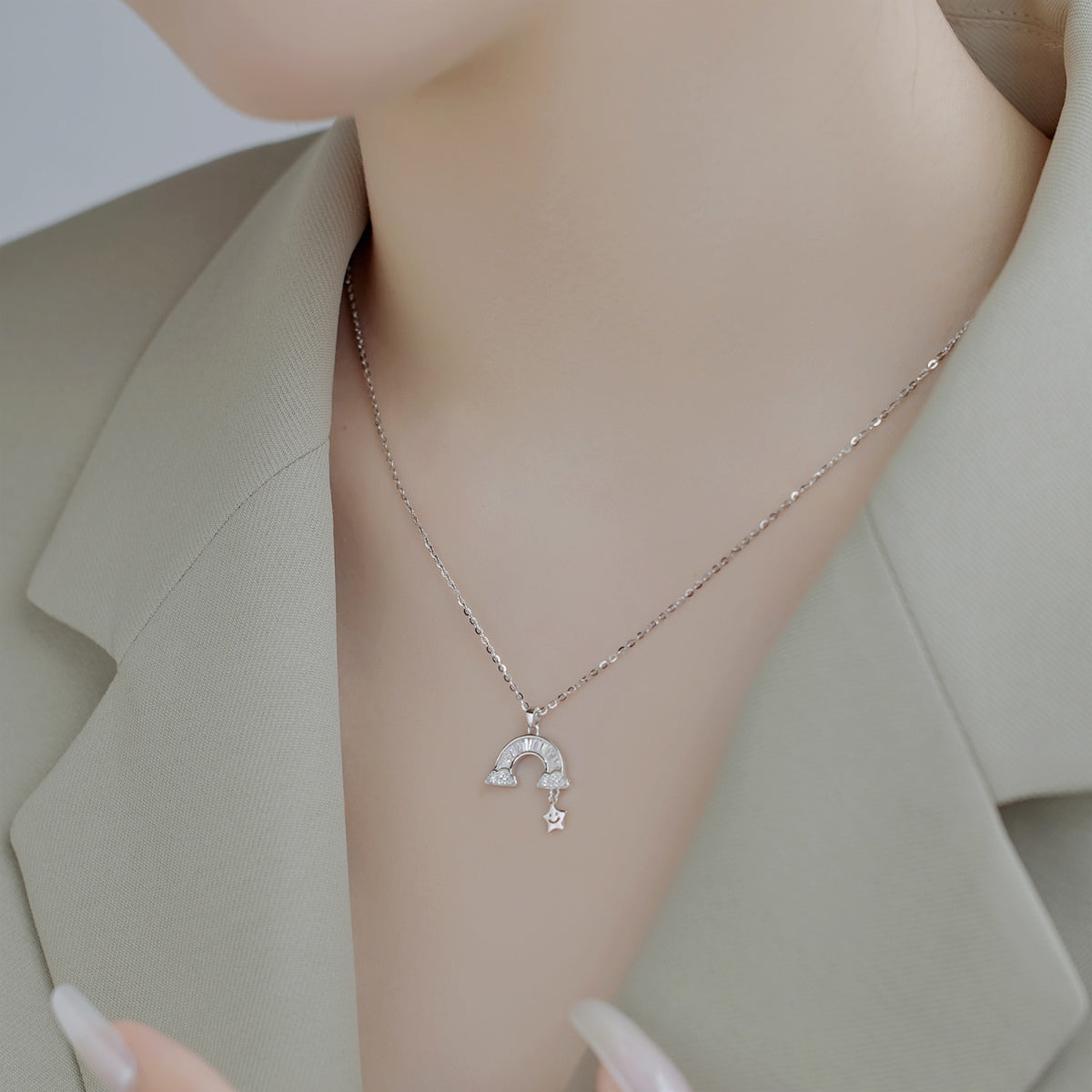 [Kincade Jewelrys]Unique Rainbow Star Necklace
