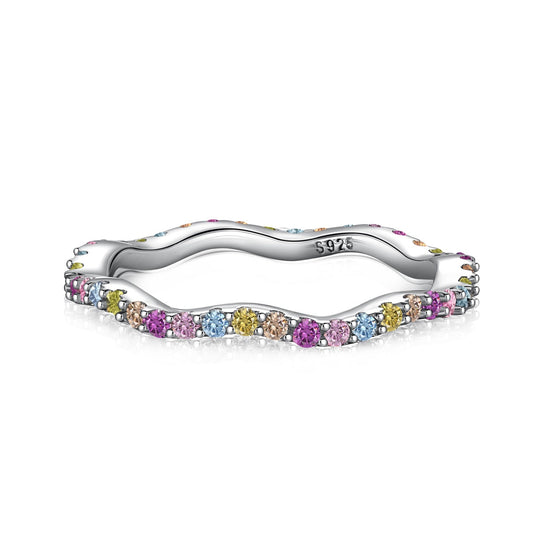 [Kincade Jewelrys]Dainty Colorful Round Cut Party Ring