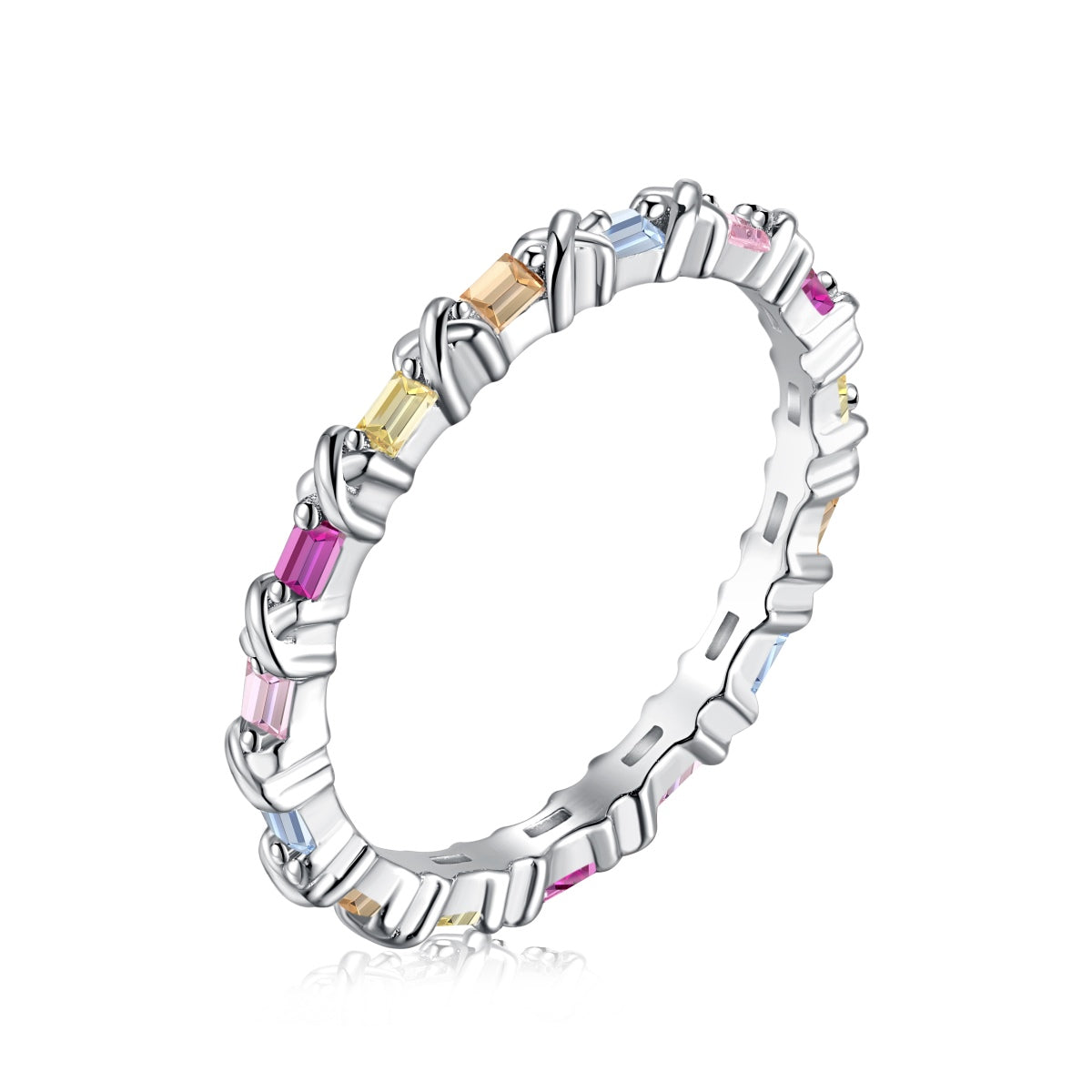 [Kincade Jewelrys]Charming Colorful Round Cut Daily Ring