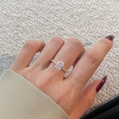 [Kincade Jewelrys]2.0 Carat Dazzling Sparkling Radiant Cut Party Ring