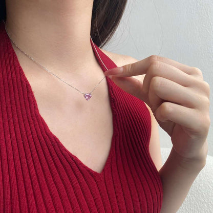 [Kincade Jewelrys]6.0 carat Radiant Heart Shape Necklace