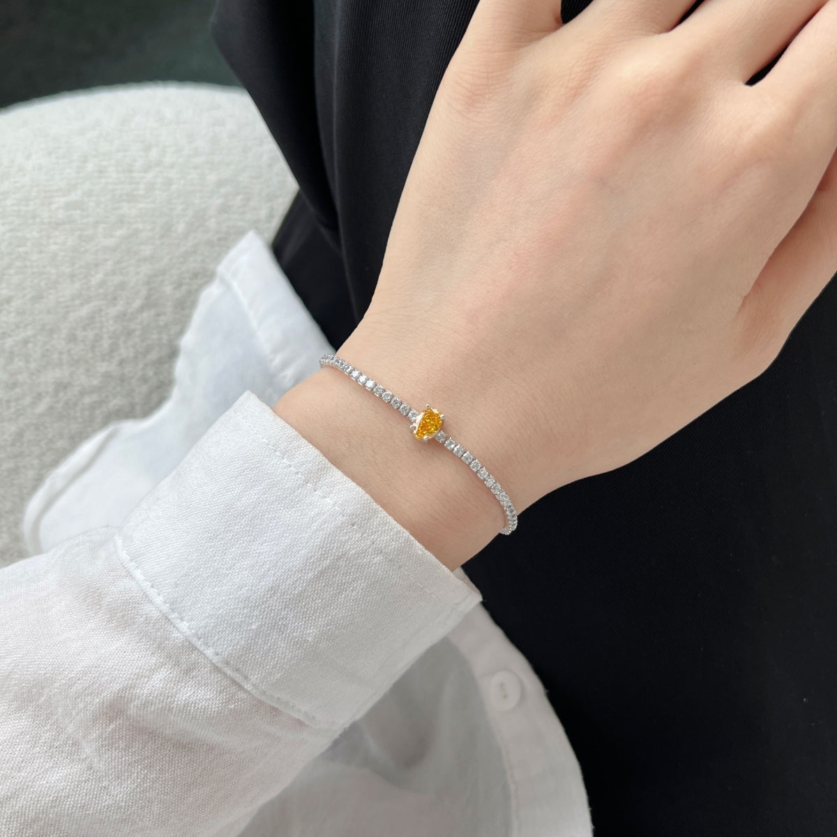 [Kincade Jewelrys]0.75 Carat Exquisite Oval Cut Daily Bracelet