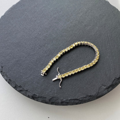 [Kincade Jewelrys]Ornate Dazzling Round Cut Tennis Bracelet