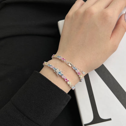 [Kincade Jewelrys]Ornate Sparkling Multi Cut Party Bracelet