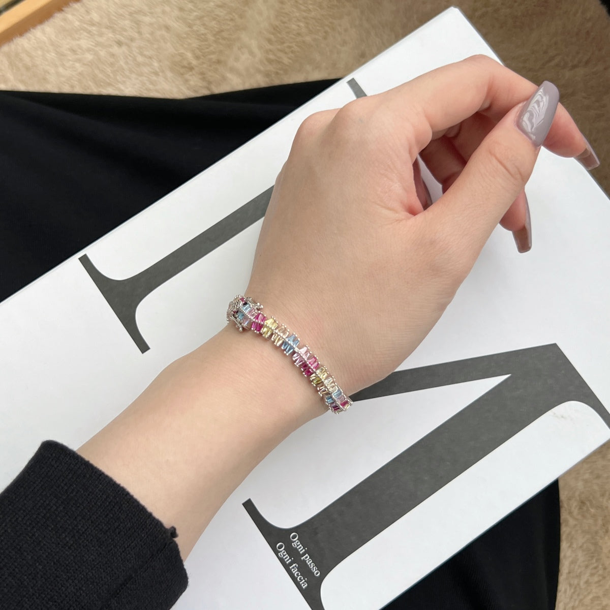 [Kincade Jewelrys]Sparkling Exquisite Multi Cut Party Bracelet