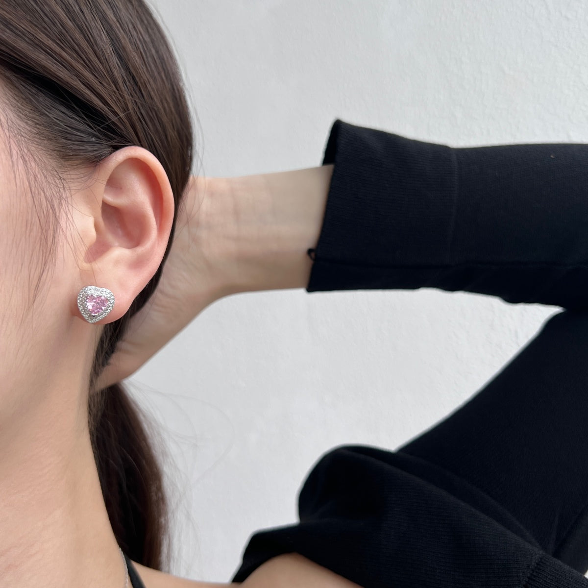 [Kincade Jewelrys]Dazzling Heart Shape Lover Earrings