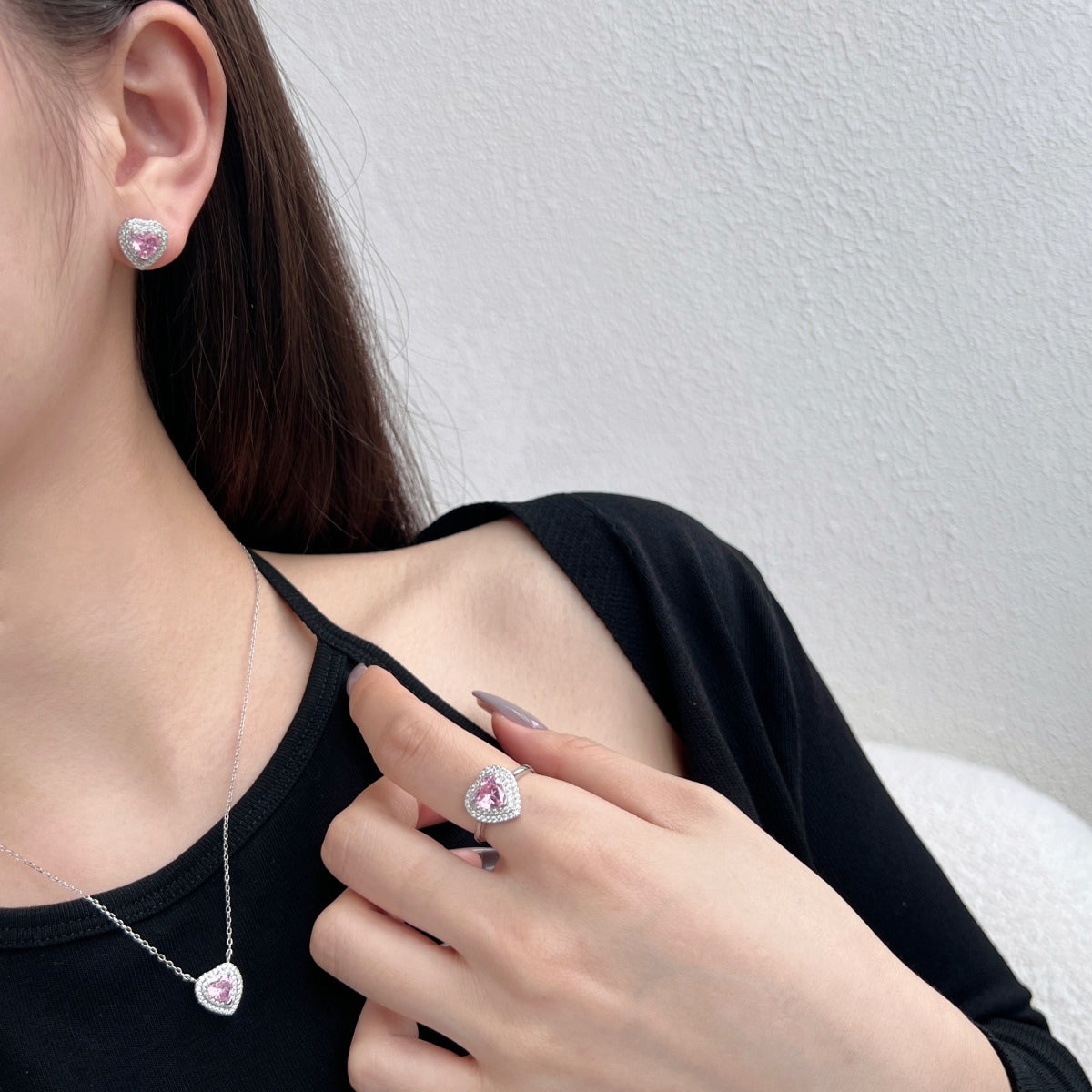 [Kincade Jewelrys]Dazzling Heart Shape Lover Earrings