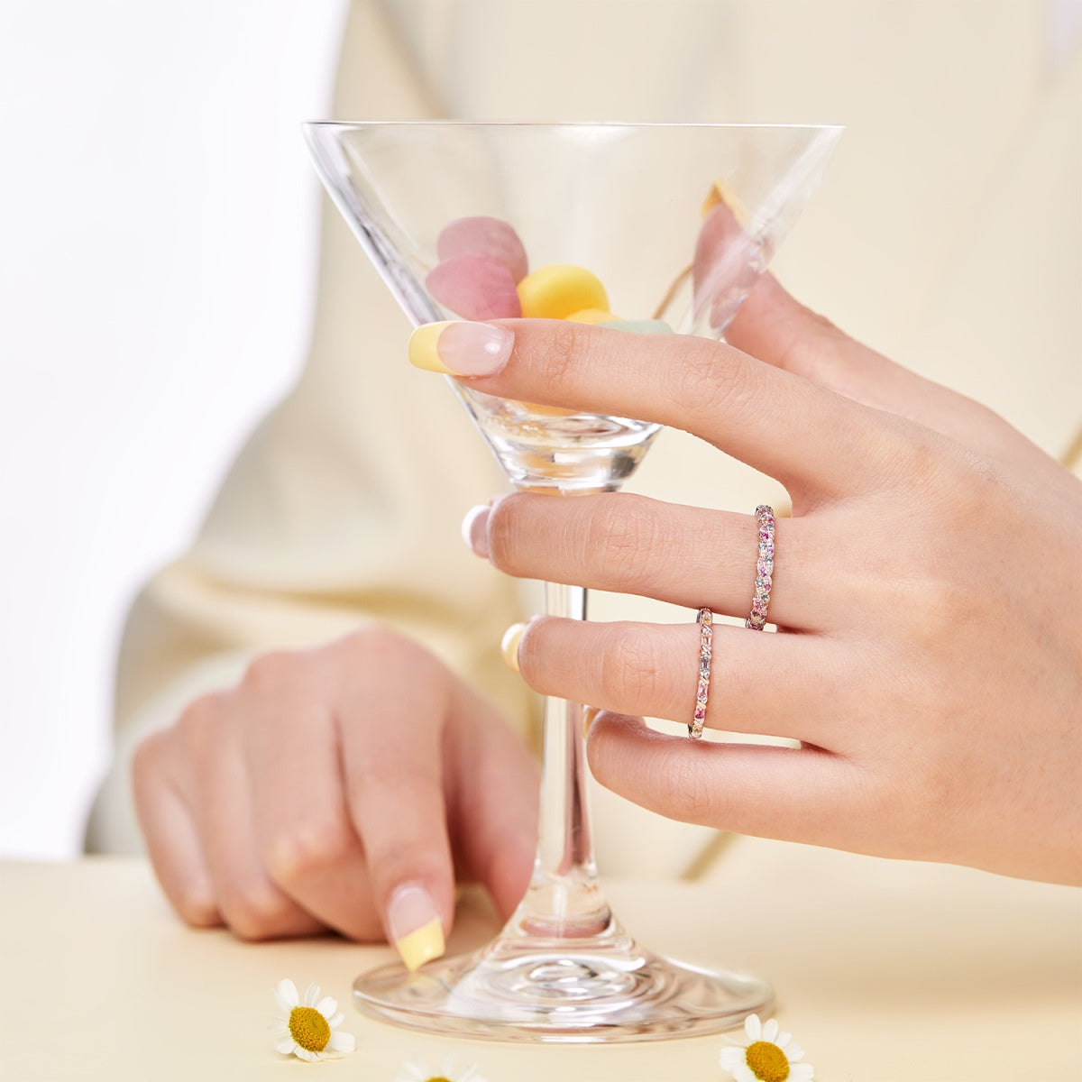 [Kincade Jewelrys]Dainty Ebullient Round Cut Daily Ring