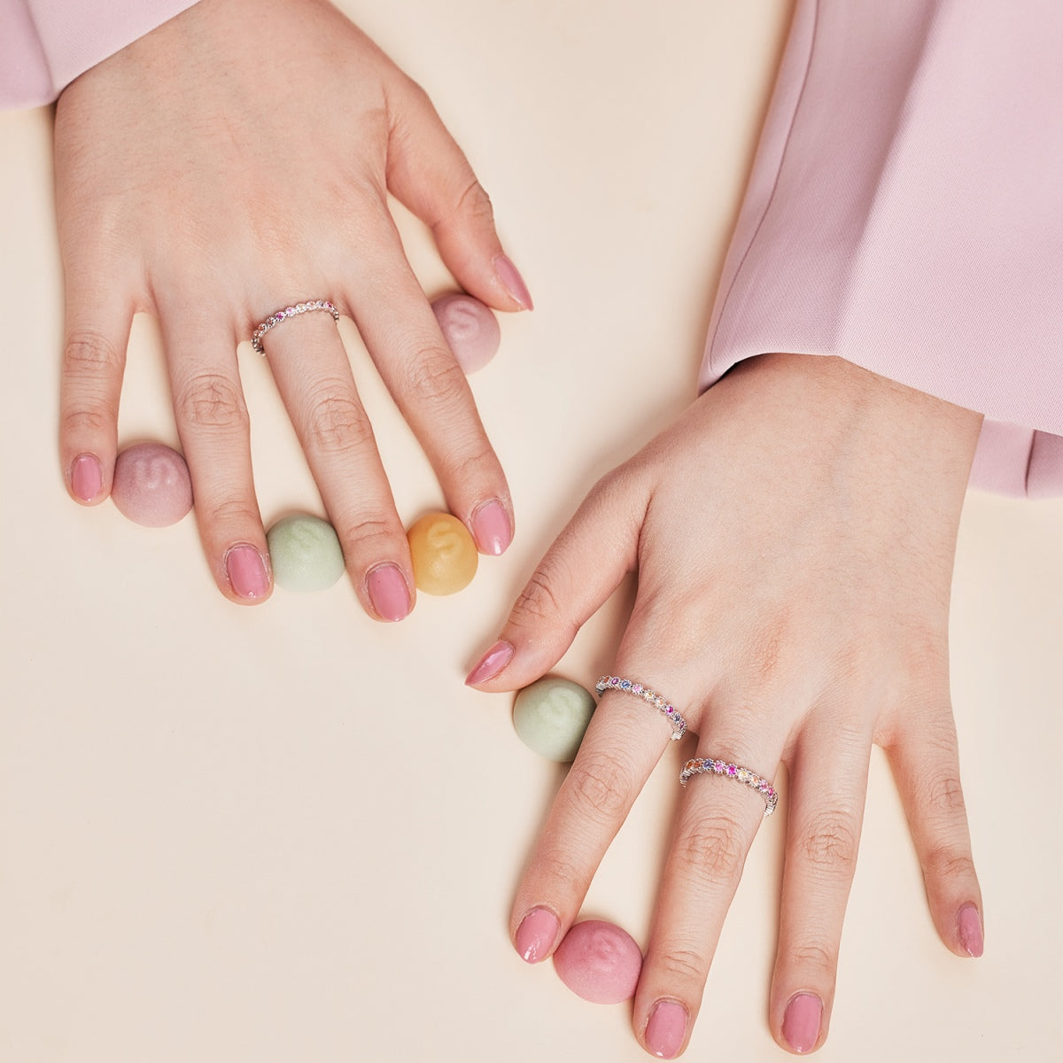 [Kincade Jewelrys]Radiant Sparkling Round Cut Daily Ring
