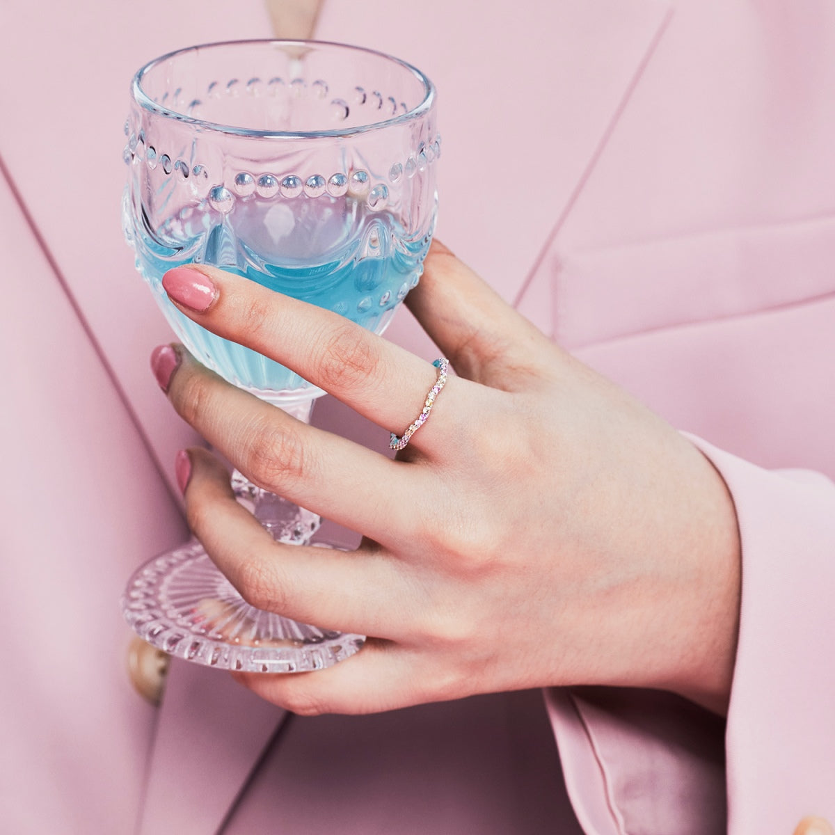 [Kincade Jewelrys]Dainty Colorful Round Cut Party Ring