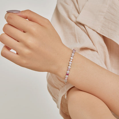 [Kincade Jewelrys]Radiant Colorful Round Shape Daily Bracelet
