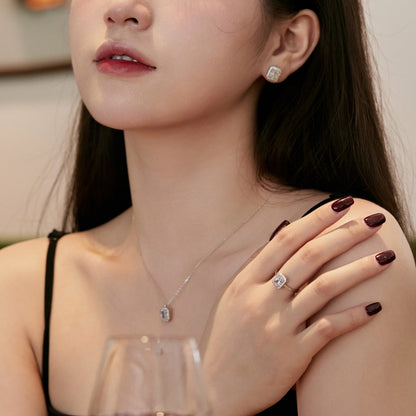 [Kincade Jewelrys]1.0 Carat Luxurious Dainty Emerald Cut Daily Earrings