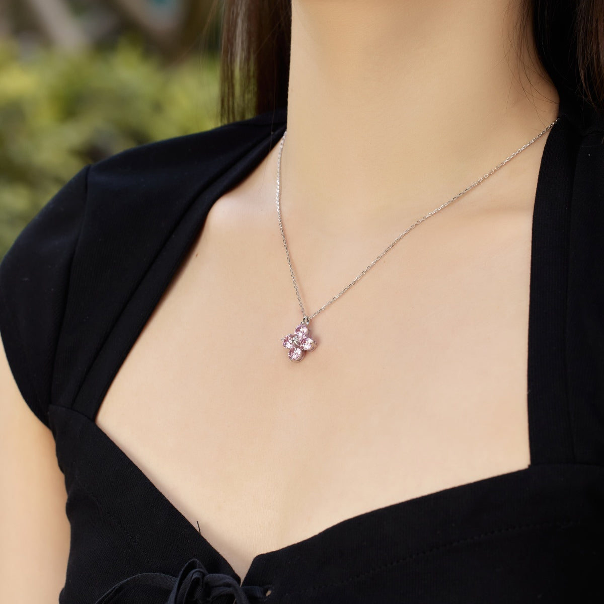 [Kincade Jewelrys]Four-Leaf Clover And Eight-Pointed Star Necklace