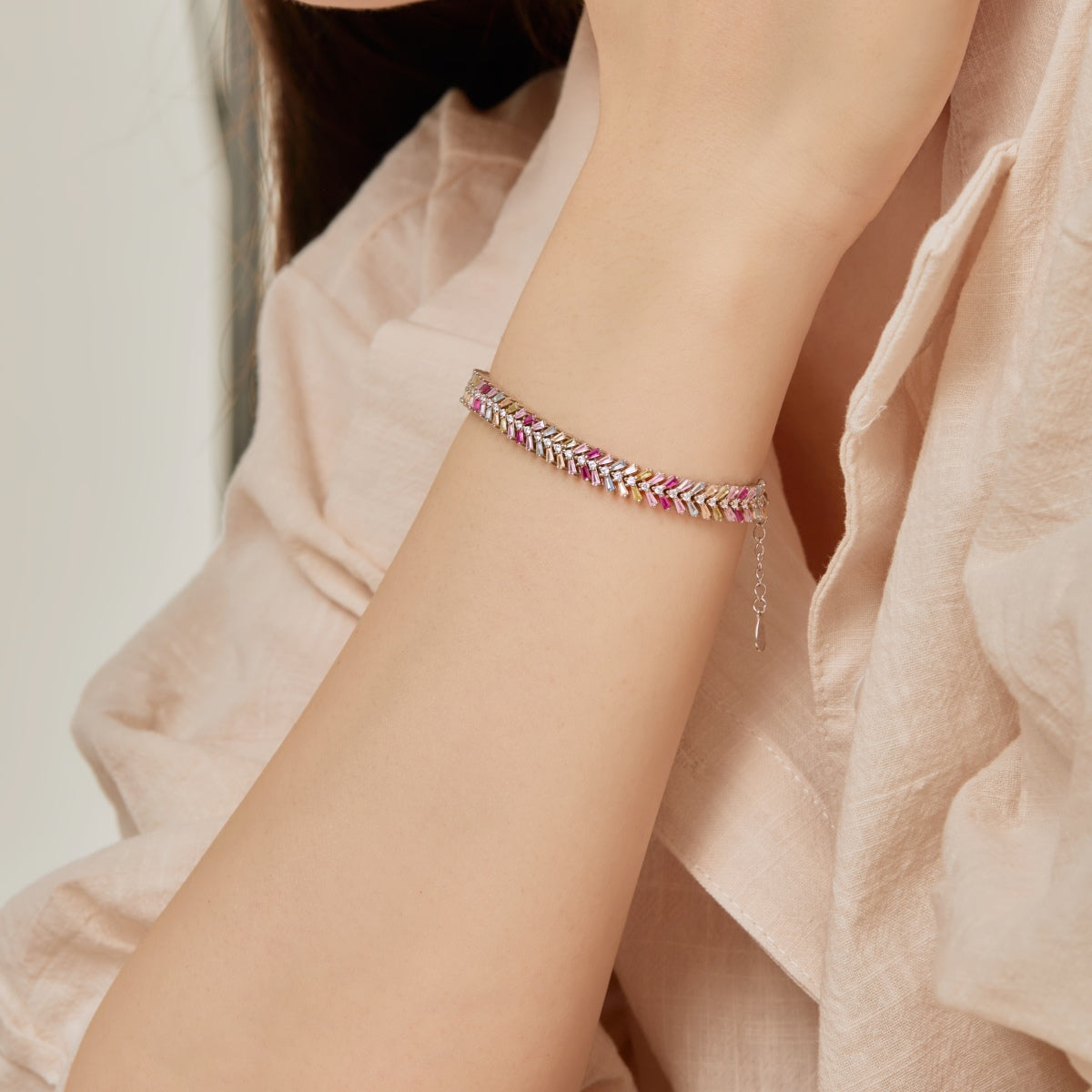 [Kincade Jewelrys]Dainty Radiant Emerald Cut Daily Bracelet