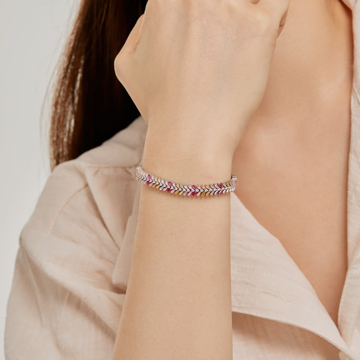 [Kincade Jewelrys]Dainty Radiant Emerald Cut Daily Bracelet