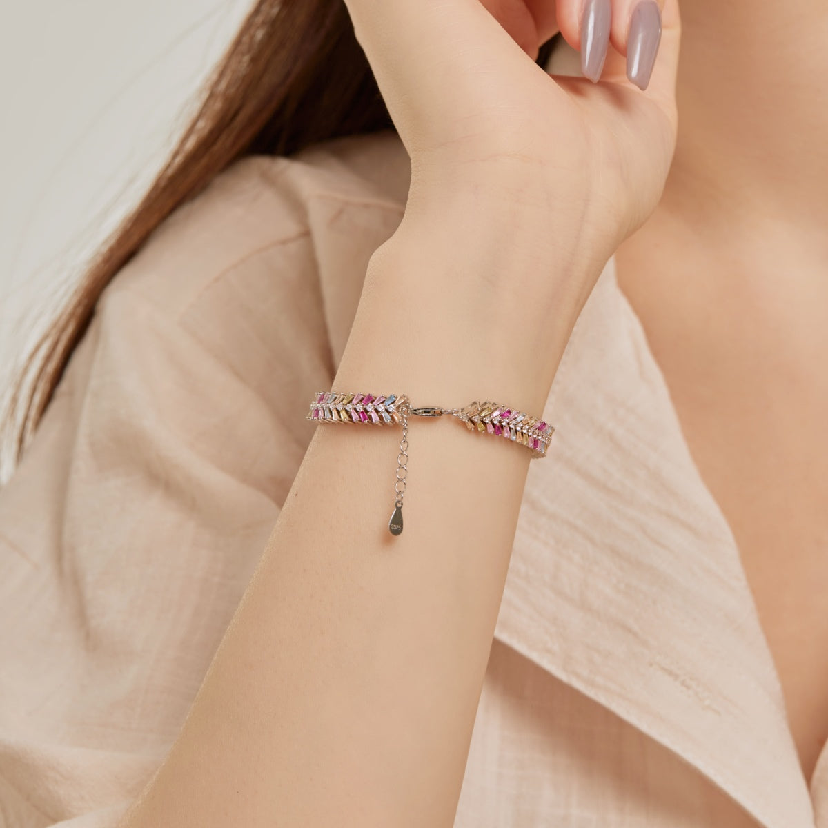 [Kincade Jewelrys]Dainty Radiant Emerald Cut Daily Bracelet