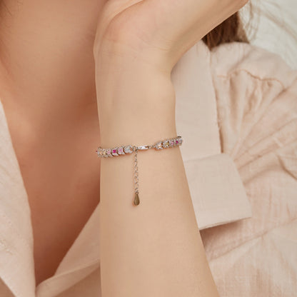 [Kincade Jewelrys]Delicate Colorful Multi Cut Daily Bracelet