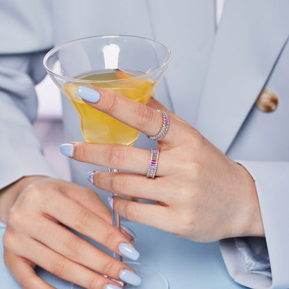 [Kincade Jewelrys]Splashy Ornate Emerald Cut Cocktail Ring