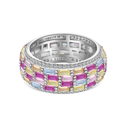 [Kincade Jewelrys]Radiant Colorful Radiant Cut Daily Ring