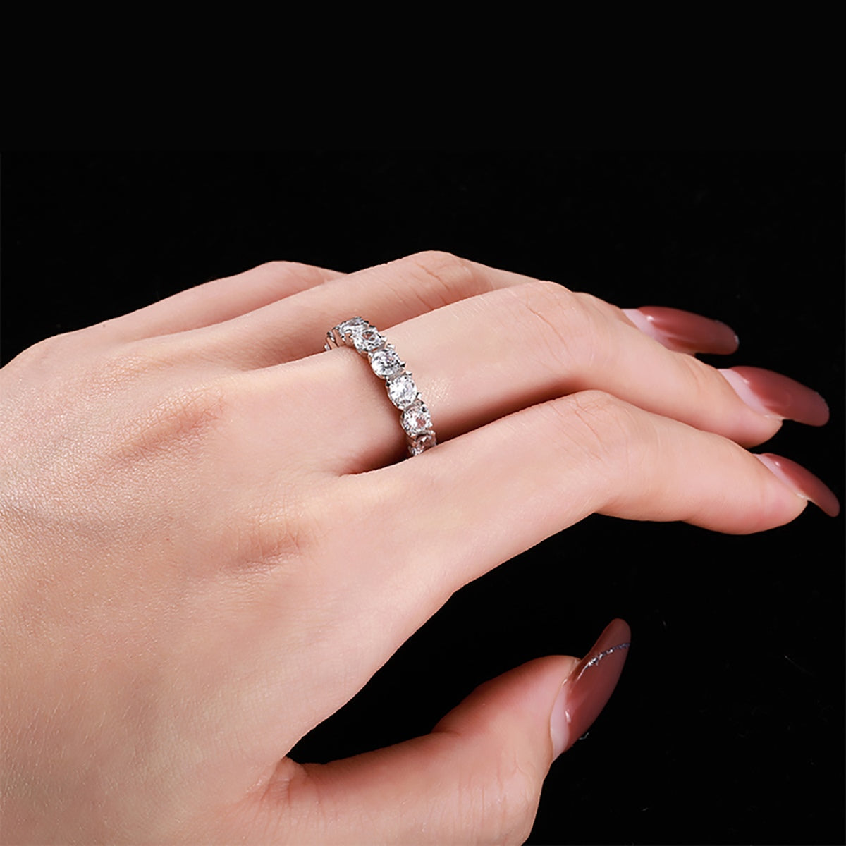 [Kincade Jewelrys]Eternity Round Cut Tennis Ring