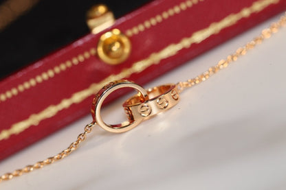 [Kincade Jewelrys]LOVE NECKLACE PINK GOLD AND SILVER