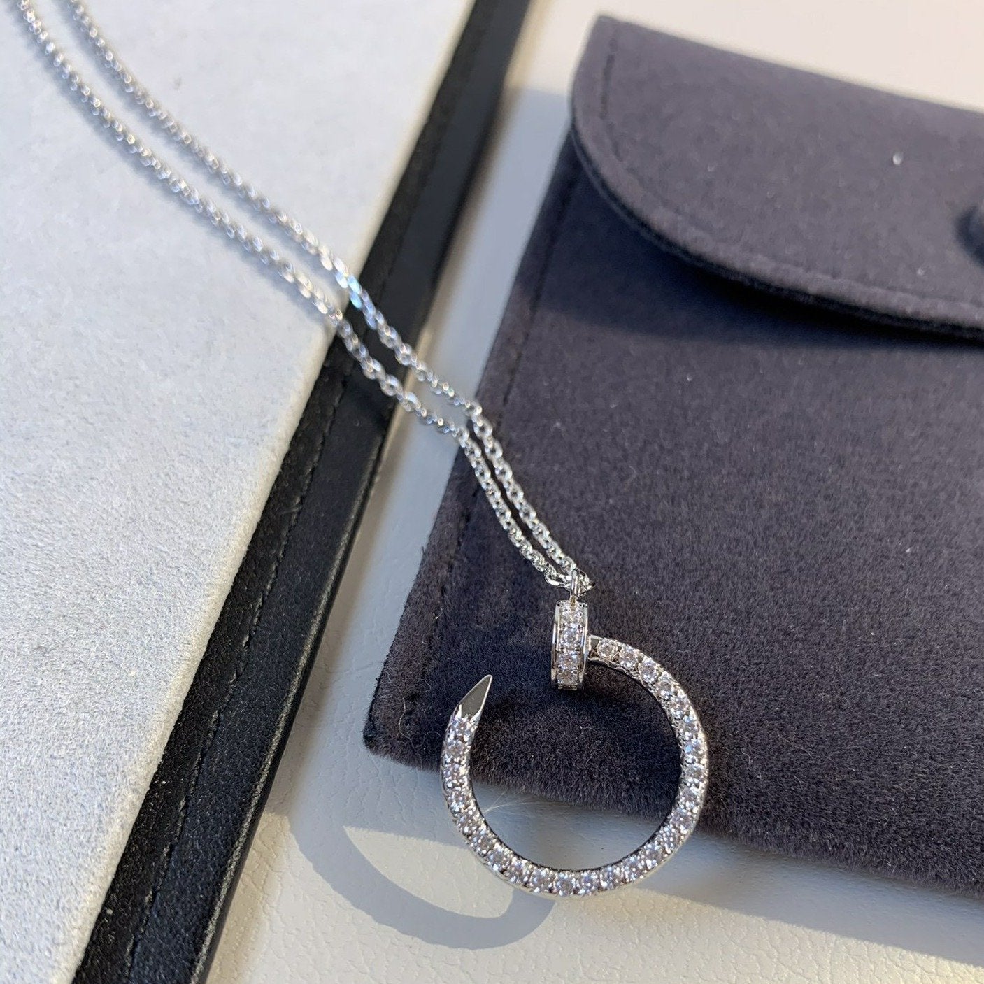 [Kincade Jewelrys]COLLAR JUSTE PLATA DIAMANTES 