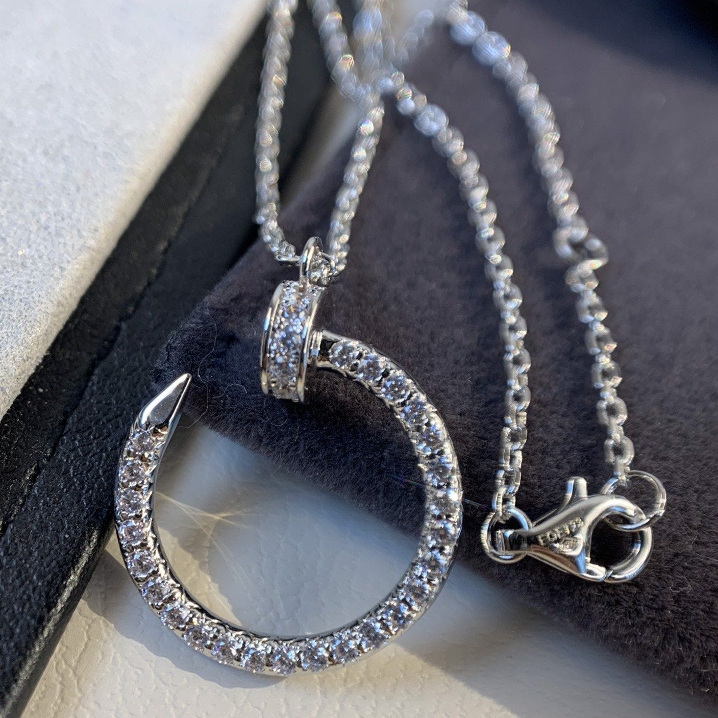 [Kincade Jewelrys]COLLAR JUSTE PLATA DIAMANTES 