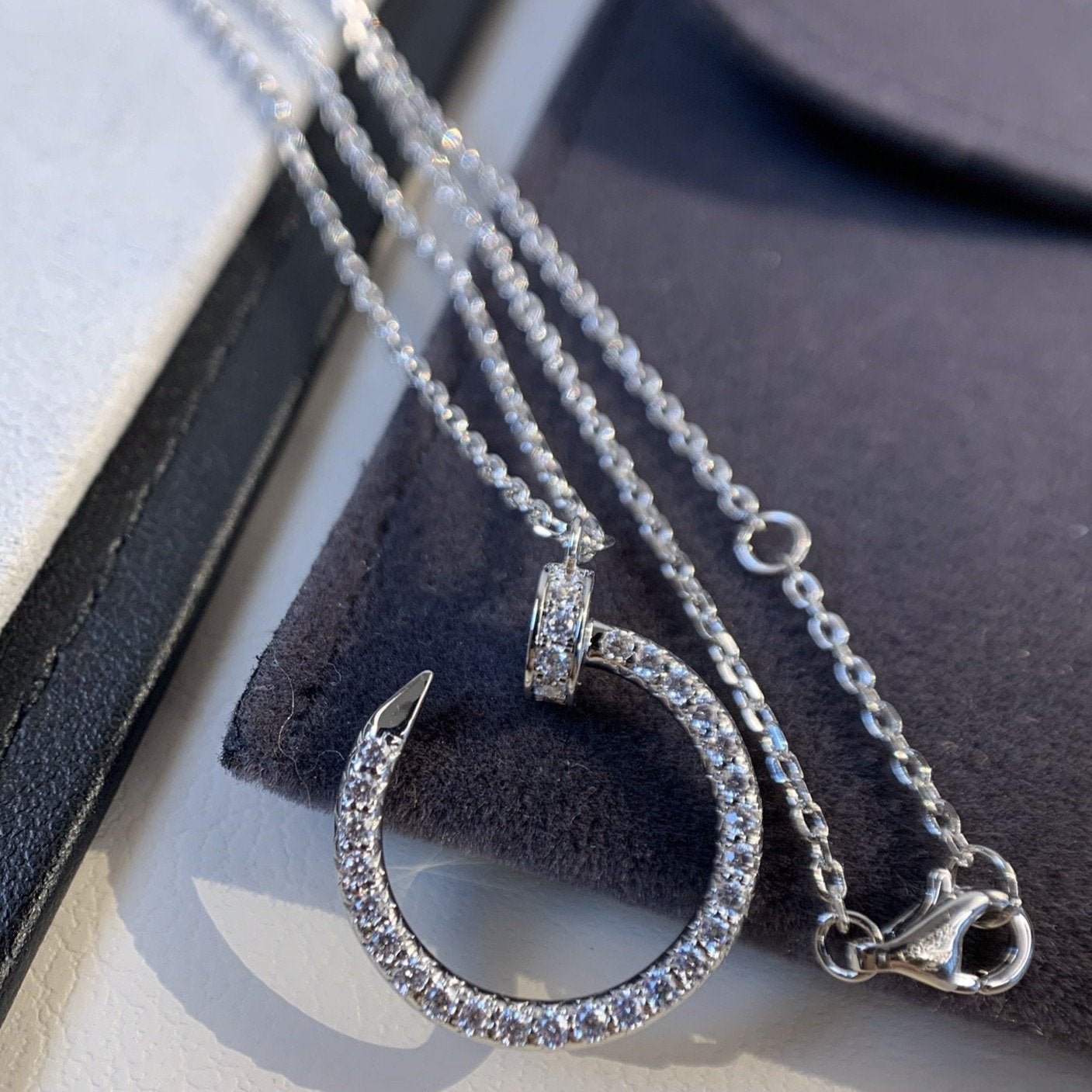 [Kincade Jewelrys]COLLAR JUSTE PLATA DIAMANTES 