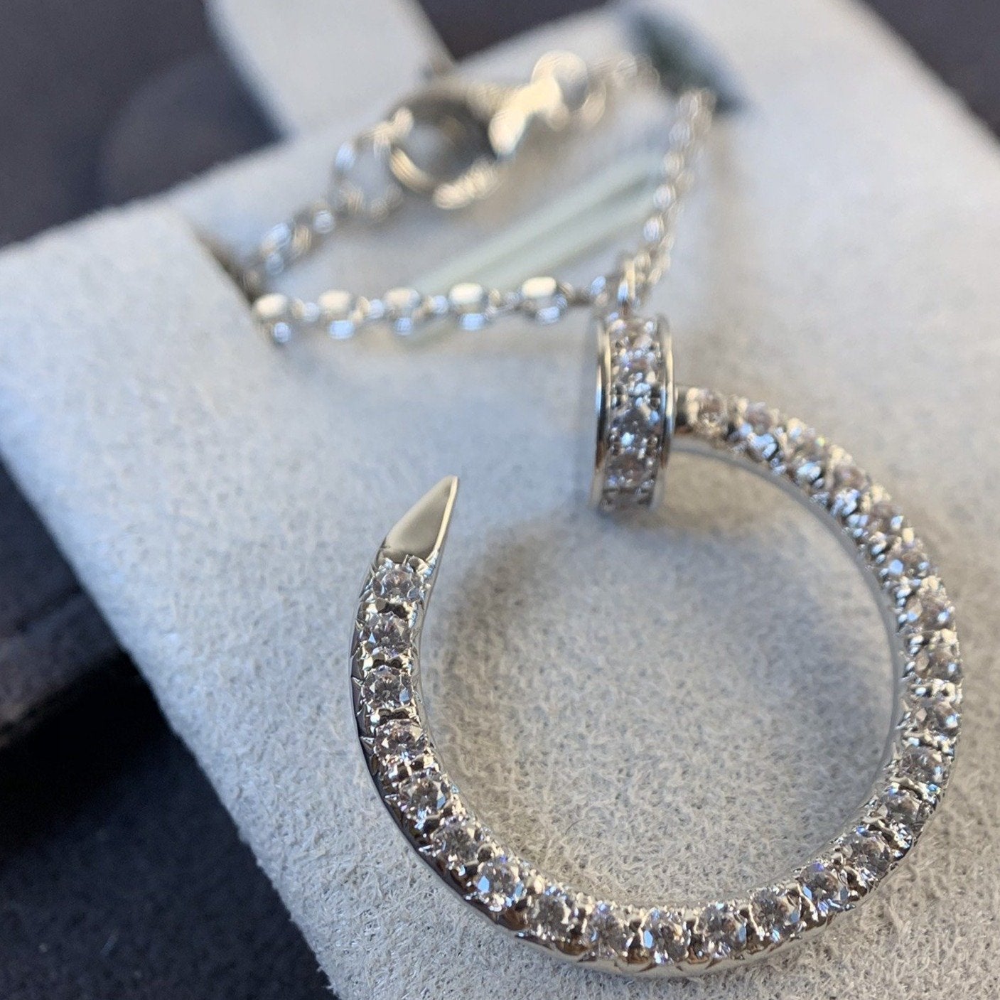[Kincade Jewelrys]COLLAR JUSTE PLATA DIAMANTES 