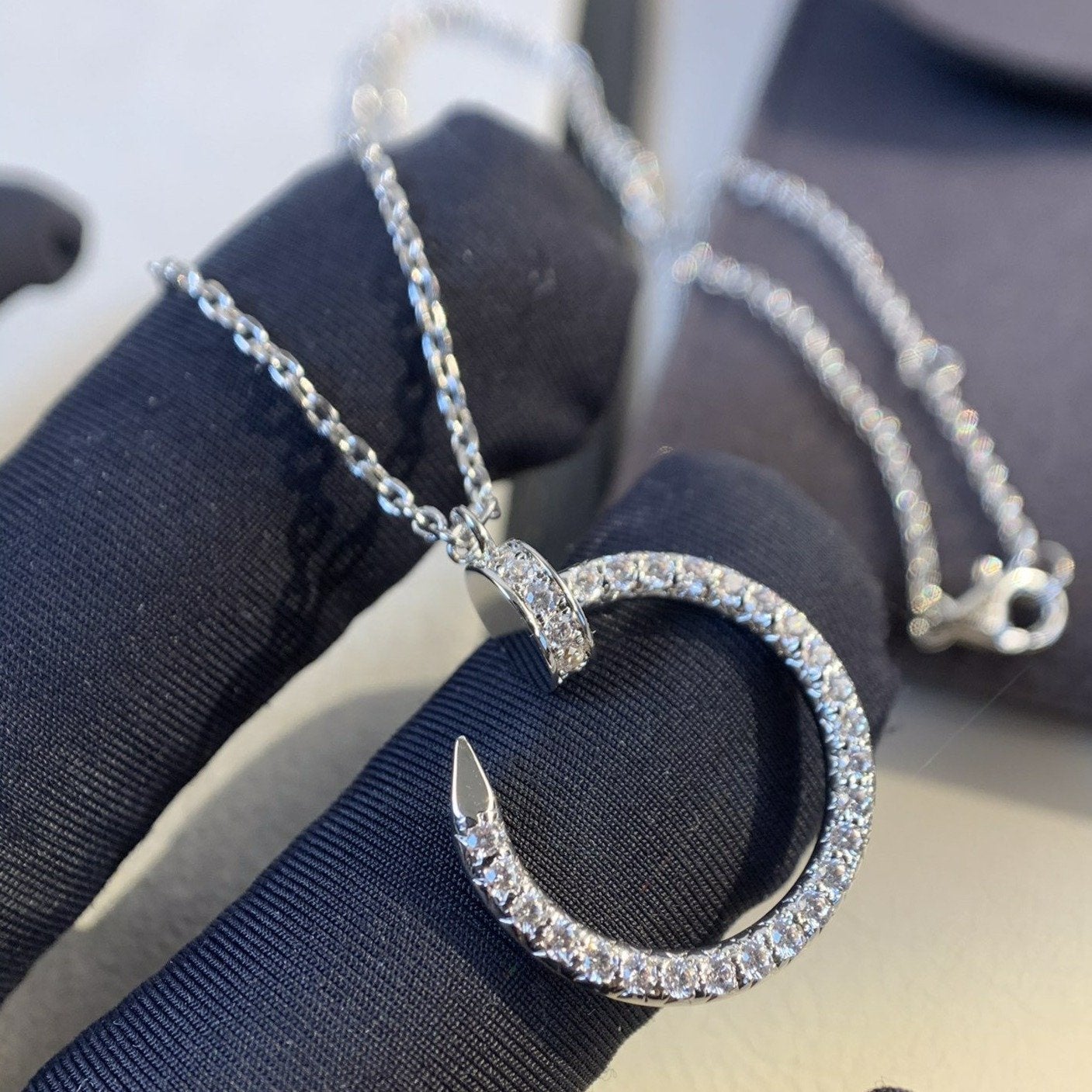 [Kincade Jewelrys]COLLAR JUSTE PLATA DIAMANTES 
