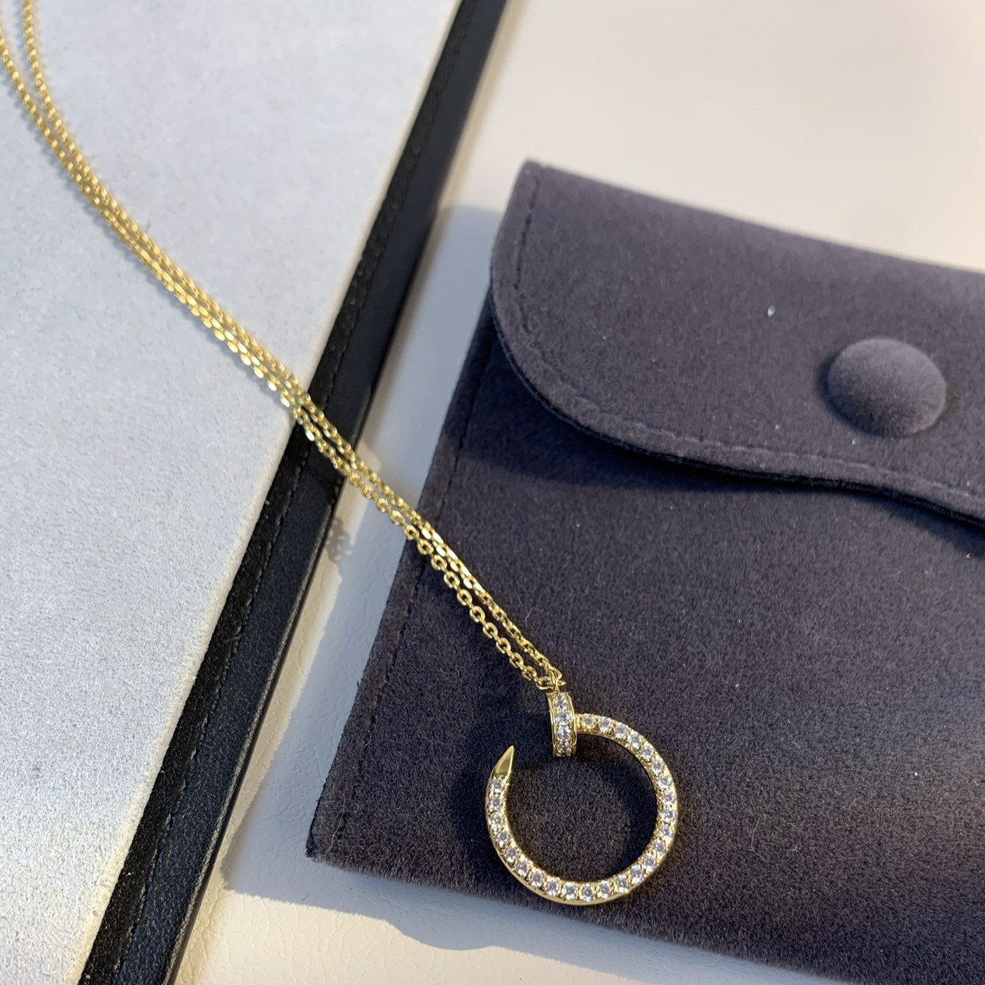 [Kincade Jewelrys]JUSTE NECKLACE GOLD DIAMONDS