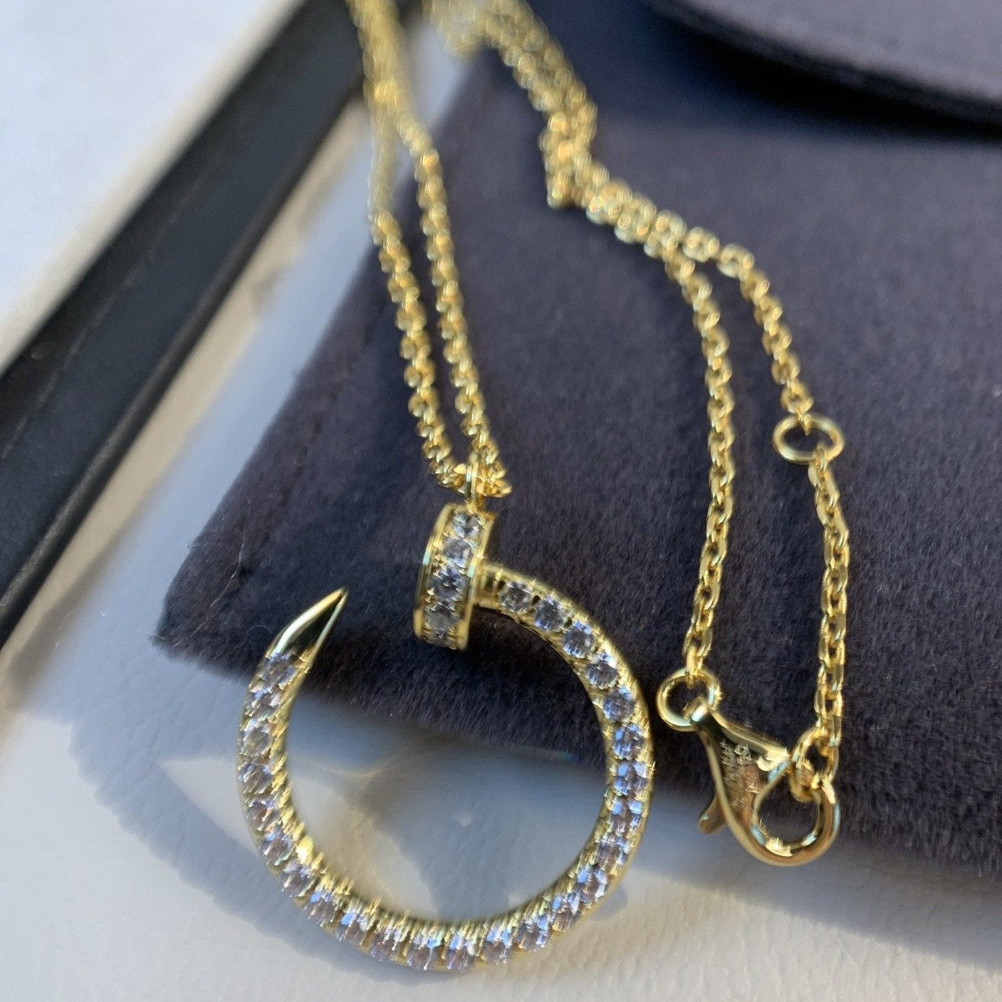 [Kincade Jewelrys]JUSTE NECKLACE GOLD DIAMONDS