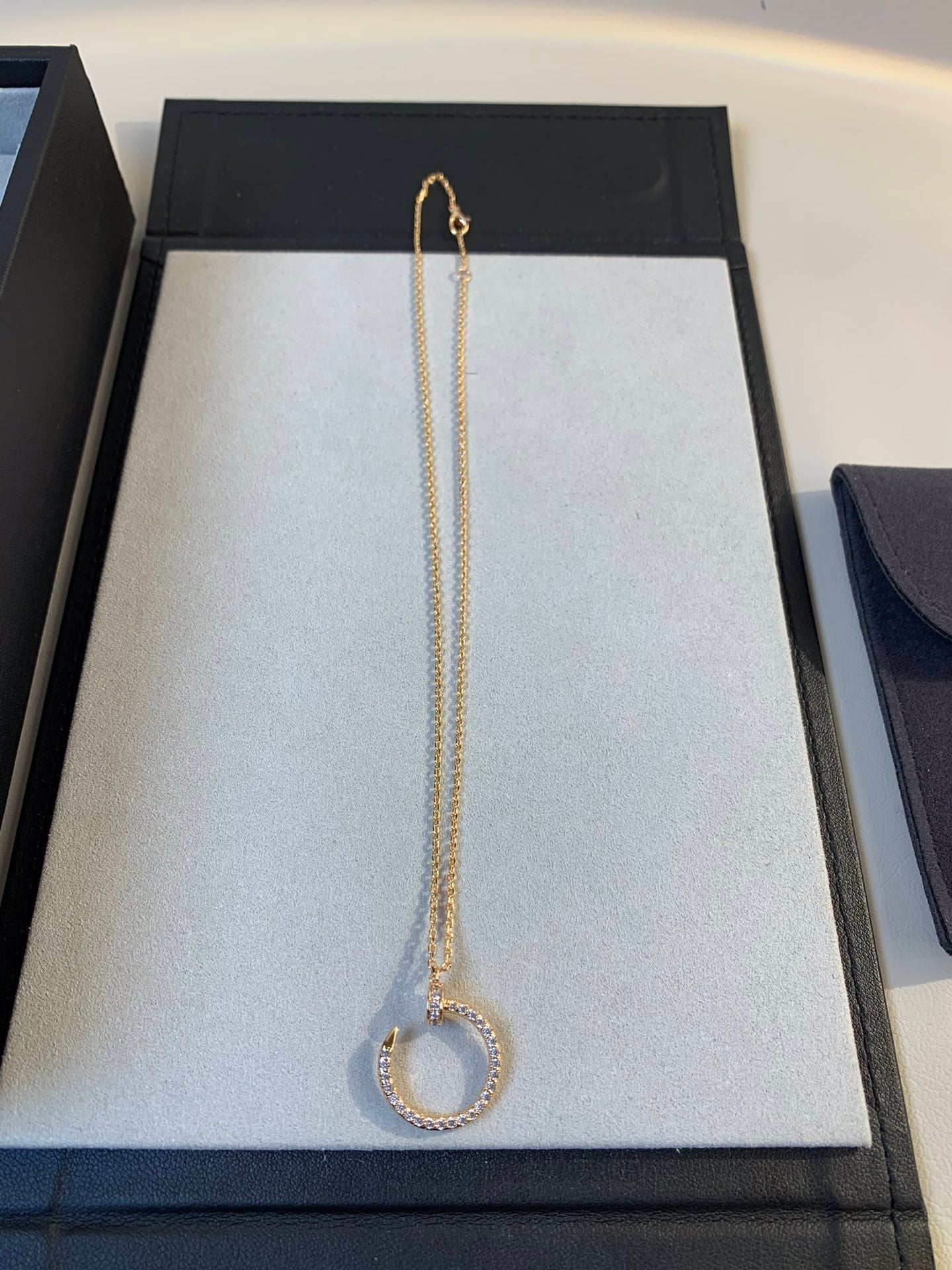 [Kincade Jewelrys] COLLAR JUSTE ORO ROSA DIAMANTES 