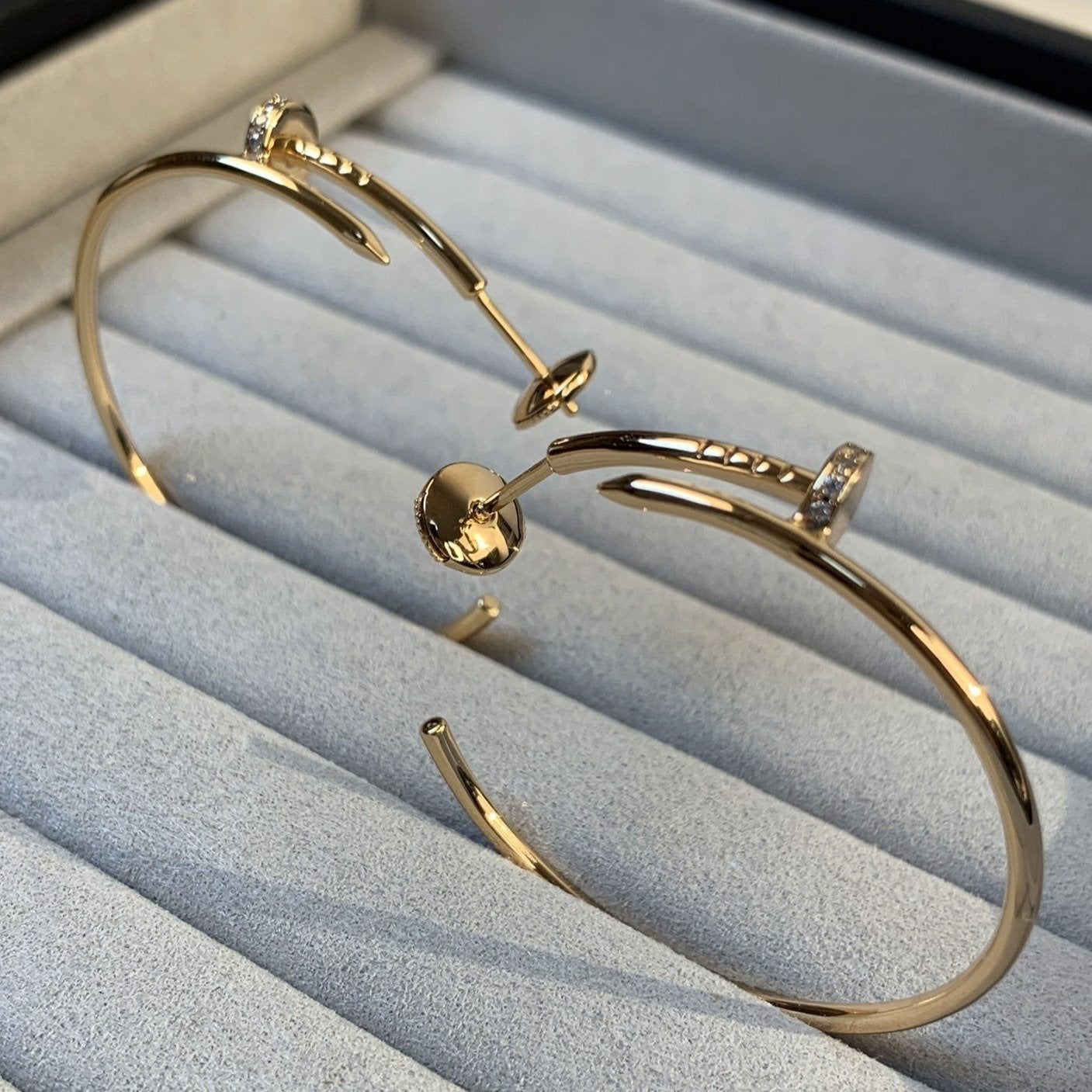 [Kincade Jewelrys] PENDIENTES JUSTE ORO DIAMANTES 1.8MM 