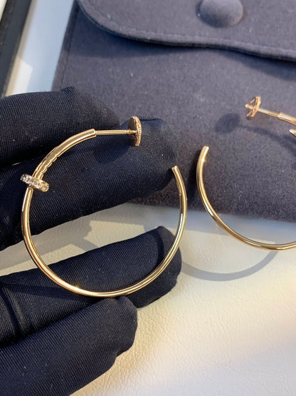 [Kincade Jewelrys] PENDIENTES JUSTE ORO DIAMANTES 1.8MM 