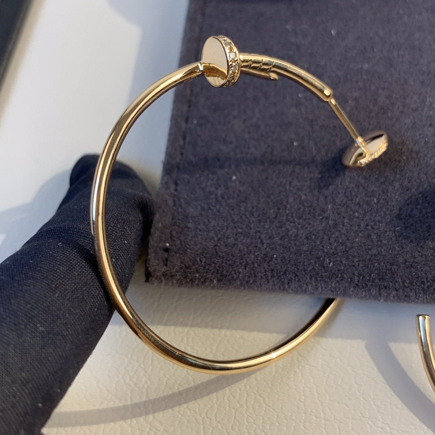 [Kincade Jewelrys] PENDIENTES JUSTE ORO DIAMANTES 1.8MM 