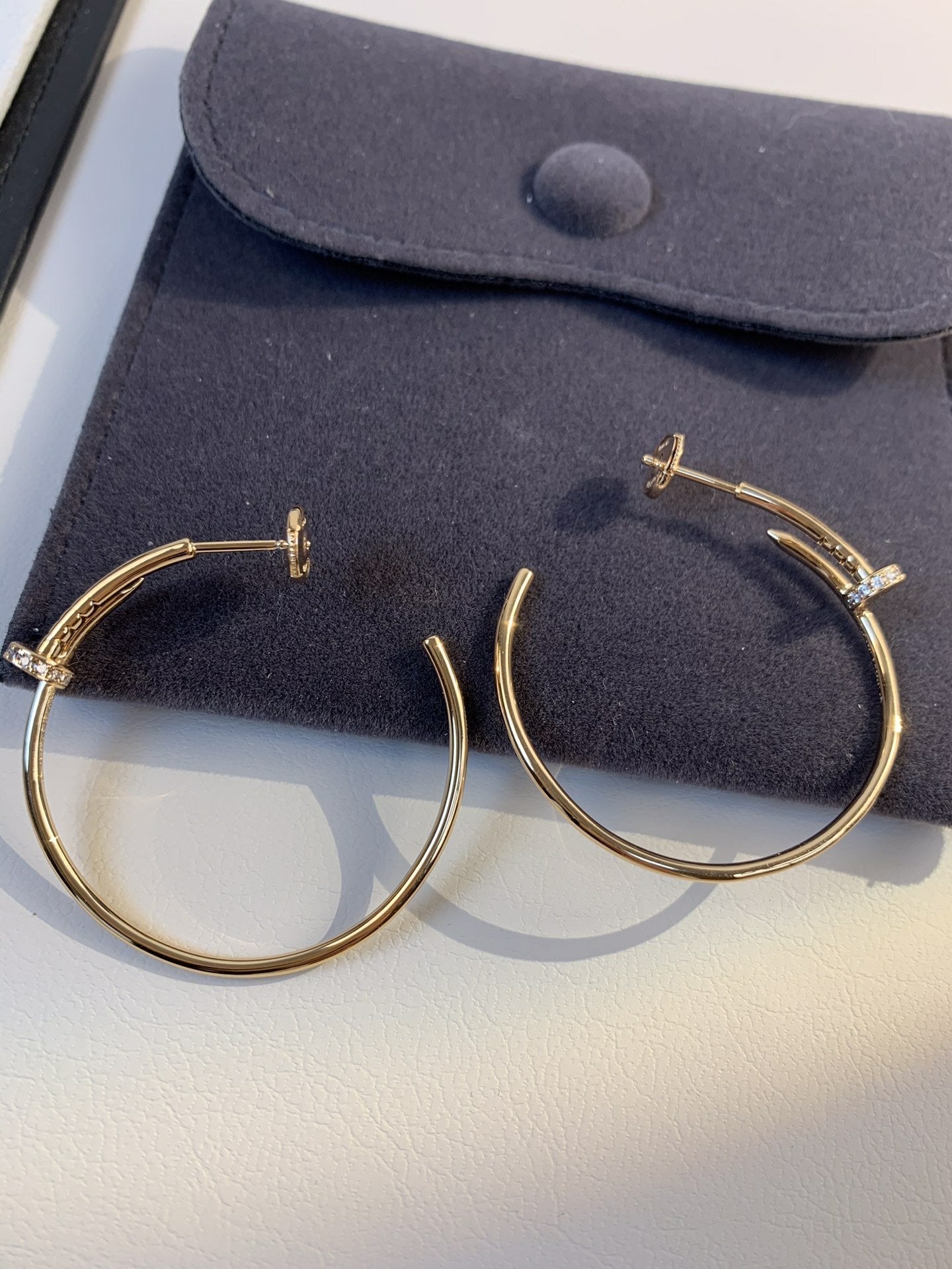 [Kincade Jewelrys] PENDIENTES JUSTE ORO DIAMANTES 1.8MM 