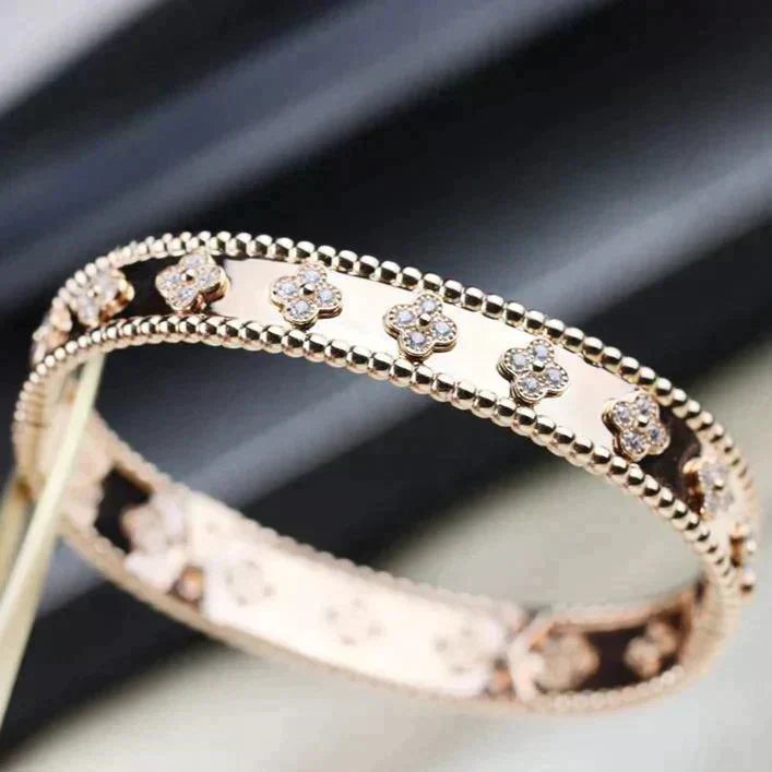 [Kincade Jewelrys]CLOVER BRACELET 8MM DIAMONDS