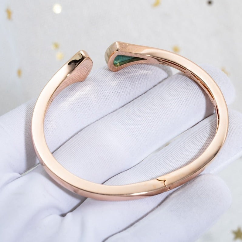 [Kincade Jewelrys]DREAM BRACELET OPEN MALACHITE PINK GOLD