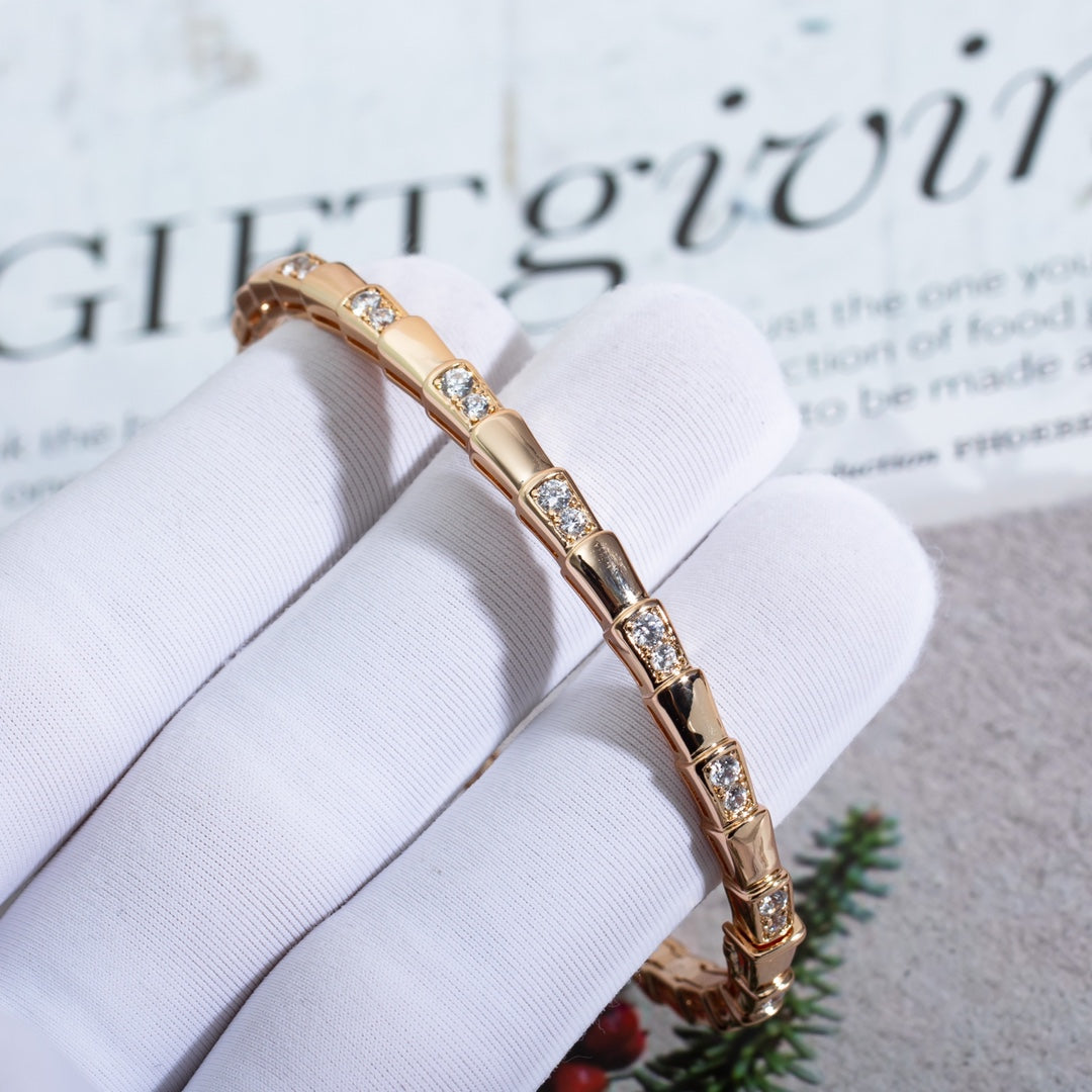 [Kincade Jewelrys]SERPENTI SMALL BRACELET PINK GOLD DIAMOND