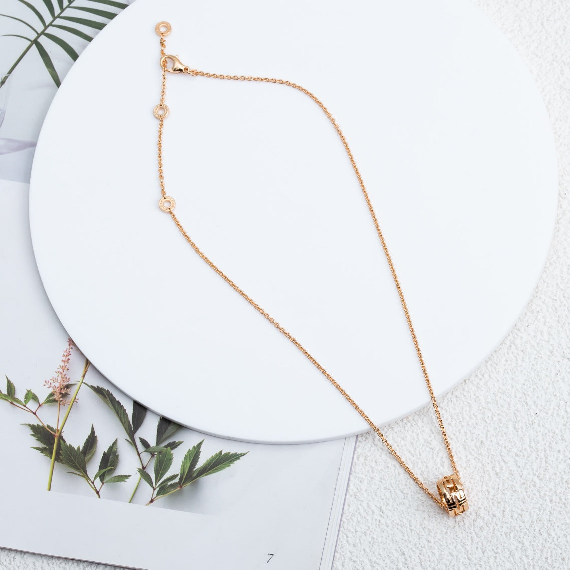 [Kincade Jewelrys]COLLAR PARENTESI ORO ROSA