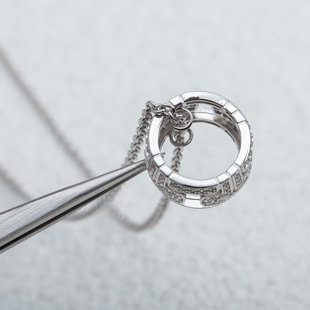 [Kincade Jewelrys]COLLAR PARENTESI PLATA DIAMANTE
