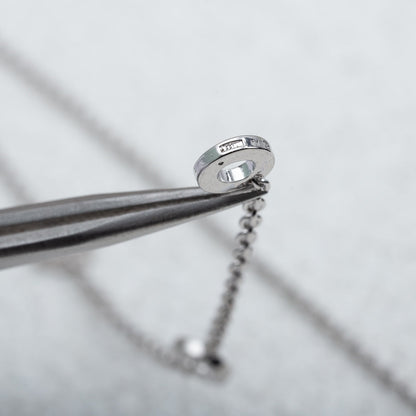 [Kincade Jewelrys]COLLAR PARENTESI PLATA DIAMANTE