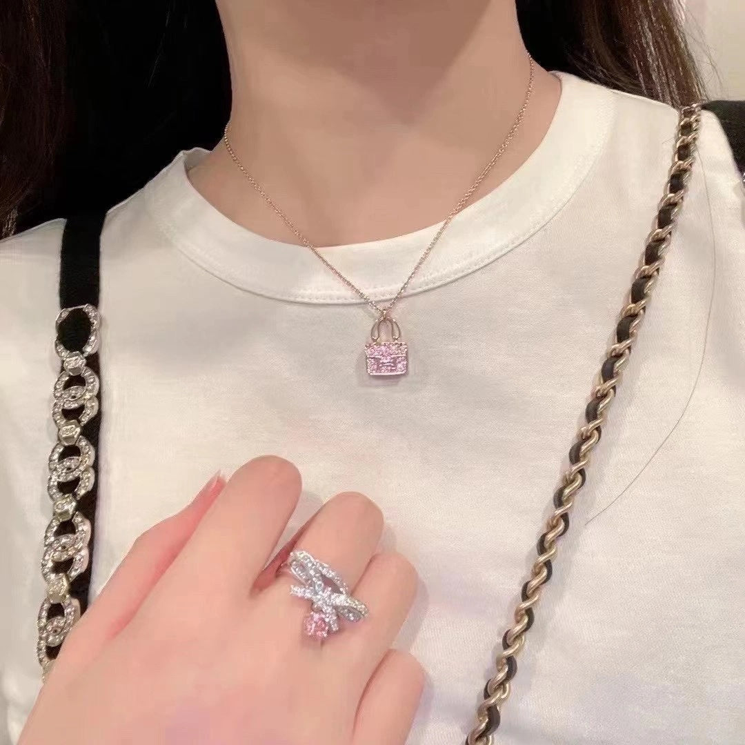 [Kincade Jewelrys]CONSTANCE PEDANT PURPLE DIAMOND NECKLACE