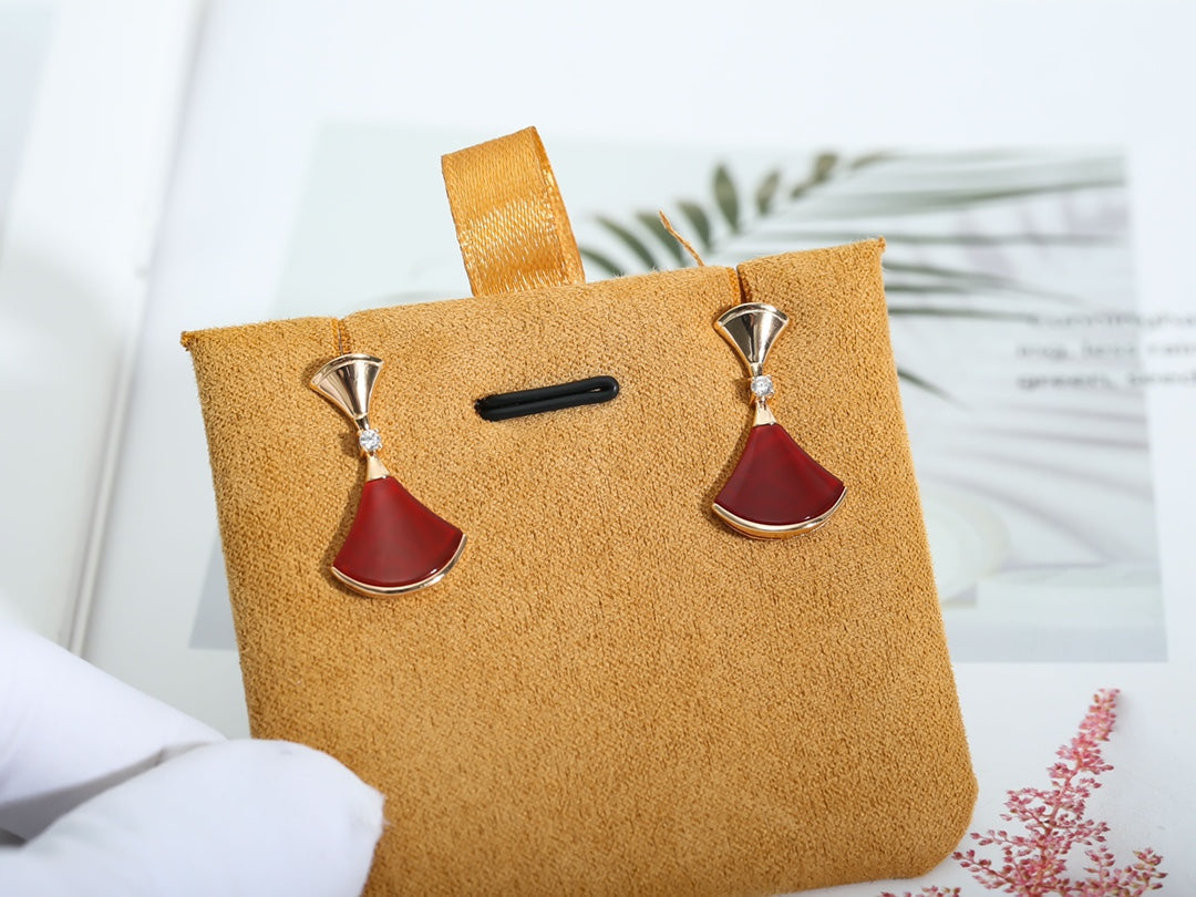 [Kincade Jewelrys]DREAM Carnelian PINK GOLD EARRINGS