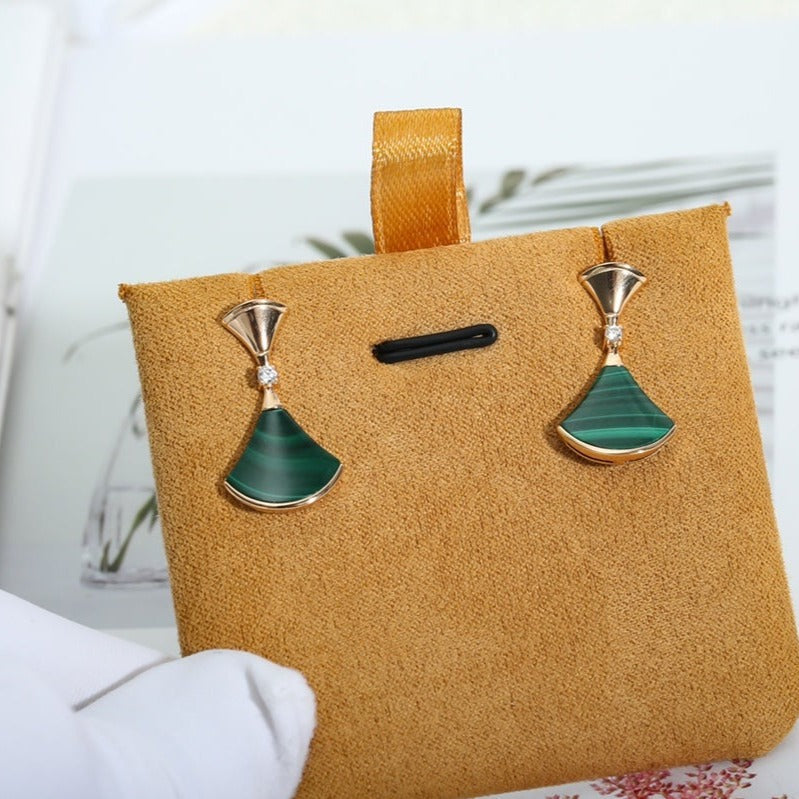 [Kincade Jewelrys]DREAM MALACHITE PINK GOLD EARRINGS