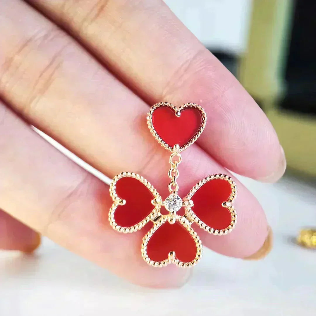 [Kincade Jewelrys]SWEET CLOVER CARNELIAN EARRINGS