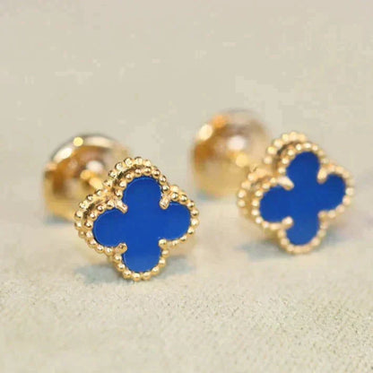 [Kincade Jewelrys]CLOVER MINI 9.5MM TURQUOISE EARRINGS