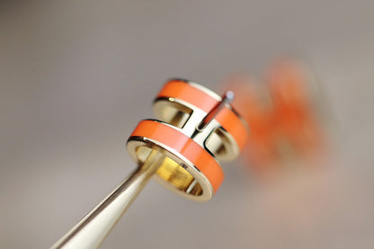 [Kincade Jewelrys]MINI POP H EARRINGS ORANGE